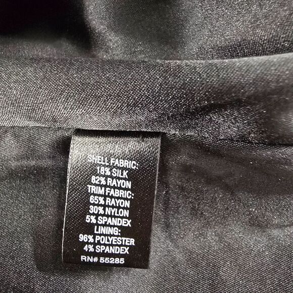 Express Black Y2K Velvet Silk Blend Cocktail Party Dress 6 Whimsigoth Drape Wrap - Picture 8 of 11